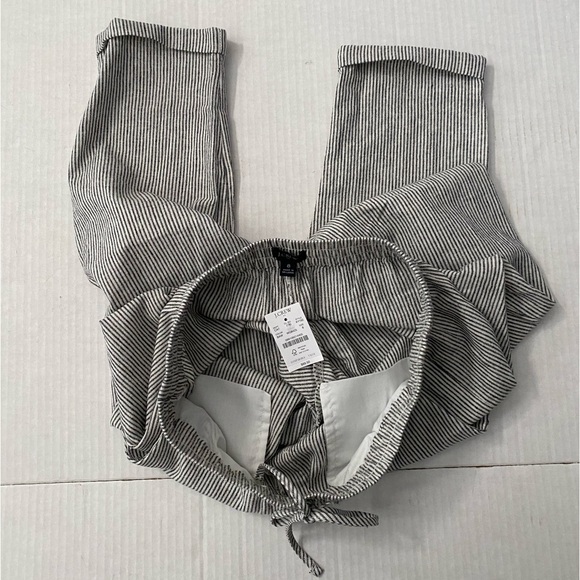 🆕NWT J Crew Linen Cotton Drawstring Pant Size 8 - Picture 3 of 9